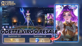 ODETTE "VIRGO" ZODIAC SKIN RESALE! | ZODIAC SUMMON EVENT | MLBB ODETTE | MLBB NEW UPDATE