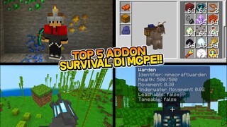 5 ADDON KEREN UNTUK SURVIVAL !! MEMBUAT MCPE MENJADI LEBIH BAIK !!