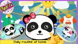 βαβy Panda Daily routine at home | clean the house | learn how to clean baby bus