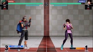 KOF15　チャンピオンvs拳皇　拳皇ユリvsチャンピオン庵　庵の爆発力やばい