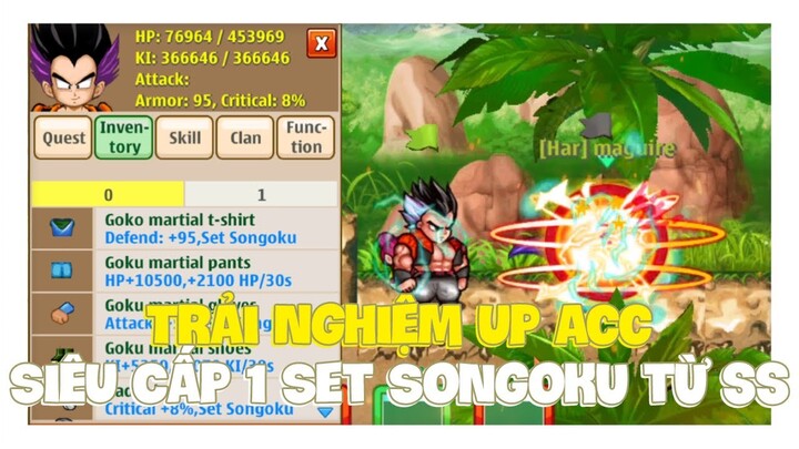 Ngọc Rồng Online - Trải Nghiệm Up Acc Siêu Cấp 1 Set Songoku Từ Sơ Sinh !