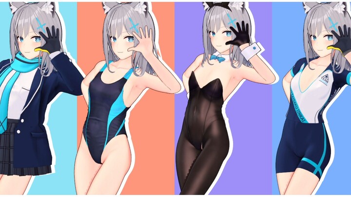 【Azure File/MMD】💕Bai Zi แค่ต้องการ💕Make Sensei Happy!💕(JK/ชุดว่ายน้ำ/Bunny Girl/จักรยาน)!