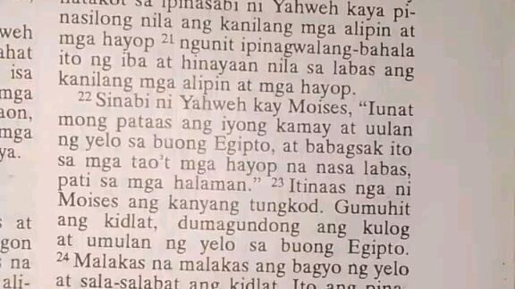 Pang Araw Araw na Talata.               Exodus 9:22-26