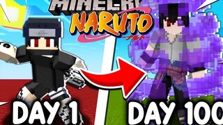 ฉันรอดมาได้ 100 วันในฐานะ UCHIHA ใน Naruto Minecraft!