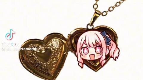 Mizuki Akiyama makes a (uhh idk a heart necklace or smth)