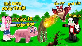 MỀU THỬ THÁCH 24GIỜ THU PHỤC THÚ CƯNG PHÉP THUẬT TRONG MINECRAFT*REDHOOD CÓ THÚ NUÔI LÀ DƠI LỬA MCPE