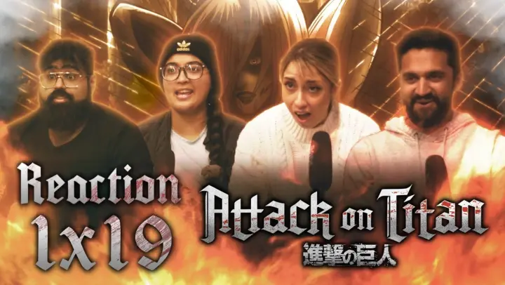 Attack on Titan Dub - 1x19 Bite - Group Reaction