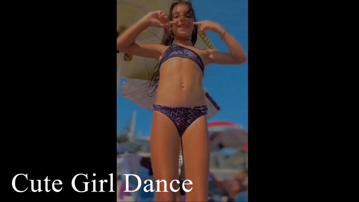 cute girl beach dance