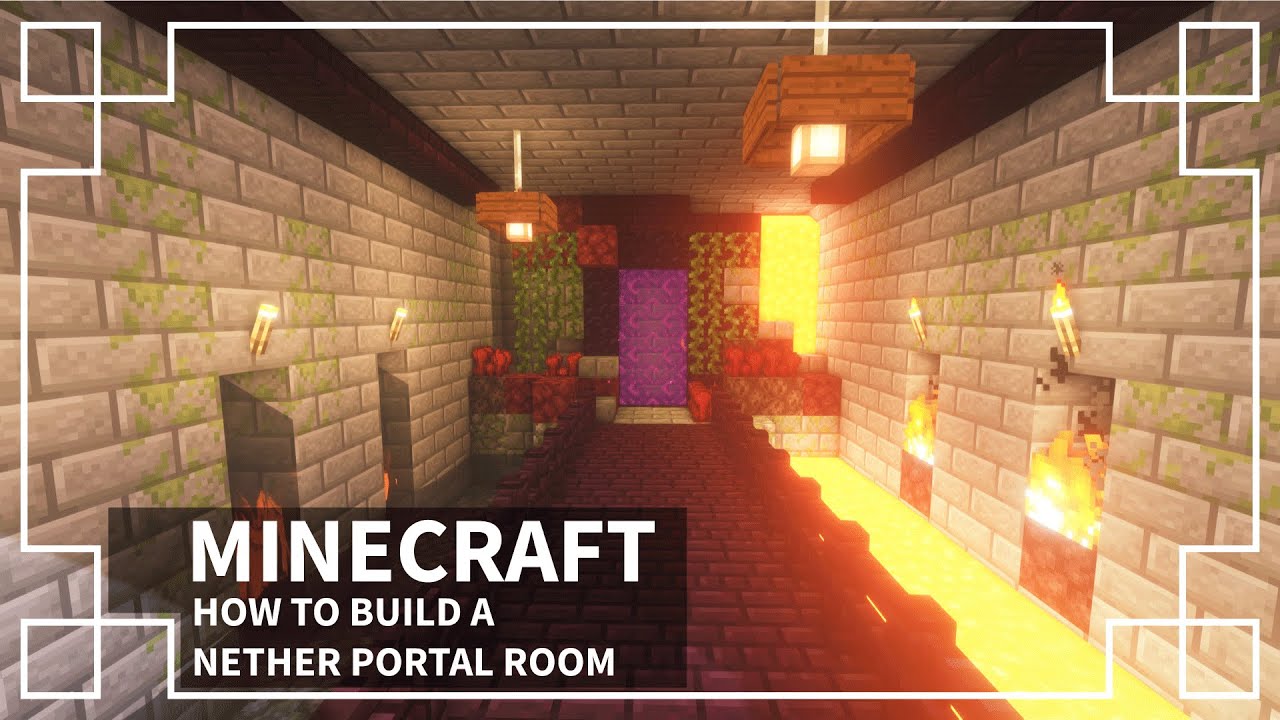 Minecraft Tutorial Minecraft Nether Portal Nether Room Design Bilibili