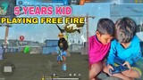 5 Years boy playing free fire ranked game😘 | small kid playing free fire