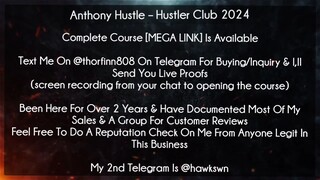 Anthony Hustle Course Hustler Club 2024 download