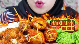 ASMR SATE BAKSO BAKAR SAMBAL BAWANG | BUKA PUASA ULUL ASMR