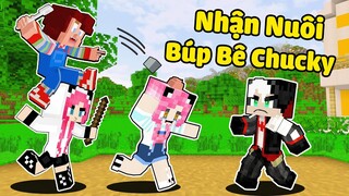 MỀU THỬ THÁCH 24 GIỜ NHẬN NUÔI EM BÉ CHUCKY TRONG MINECRAFT*REDHOOD TIÊU DIỆT CHUCKY BÚP BÊ MA QUÁI