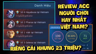 MLBB | Review Acc Người Chơi Giỏi Nhất Việt Nam? Riêng Cái Khung Đã 23,000,000 VNĐ | Tốp Mỡ Gaming