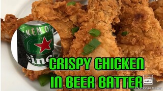 CRISPY CHICKEN in BEER BATTER