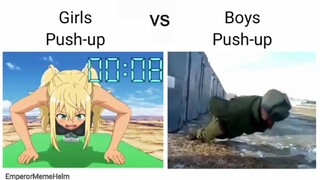 Girls Push Up Vs Boys Push Up