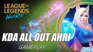 KDA All Out Ahri Gameplay - WILD RIFT