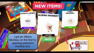 OPENING MONKEY BOXES & GETTING MONKEY ALBINO ON THE FIRST TRY OPENING PREMIUM MONKEY BOX