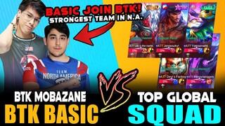 BASIC JOIN BTK! Rank Game with Mobazane! [BloodThirstyKing vs. Area 77 (Top Global Squad)] ~ MLBB NA