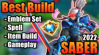 SABER BEST BUILD 2022 | TOP 1 GLOBAL SABER BUILD | SABER - MOBILE LEGENDS | MLBB