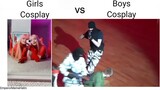 girls cosplay vs boys cosplay (meme)