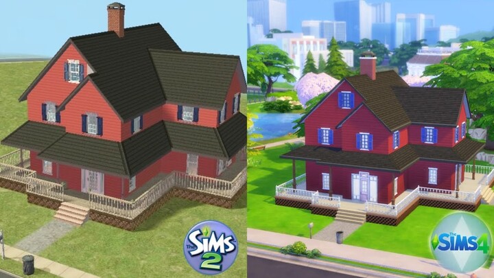 The Sims 2 House but in Sims 4 (Inspired/NO CC) - TS4 [SPEED BUILD]