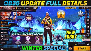 OB 36 UPDATE FREE FIRE|FREE FIRE OB 36 UPDATE KB AAYEGA|FREE FIRE OB36 UPDATE FULL DETAILS|NEW LOBBY