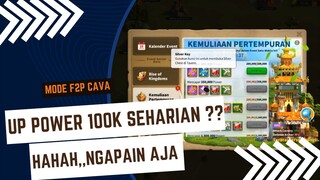 perjalanan up power jumper F2P di hari kedua user cava