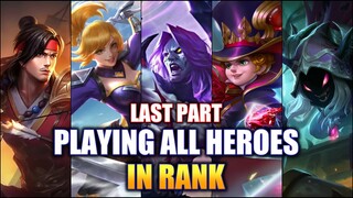 PLAYING ALL 111 HEROES IN RANKED COMPLETED | MOBILE LEGENDS