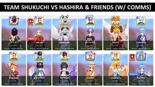 TEAM SHUKUCHI VS HASHIRA AND FRIENDS (WITH COMMS)