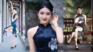 【超近竖屏】夜泊秦淮，不解风情❀4k冬日旗袍扇子舞❀“唯有旗袍和美人不可辜负~”