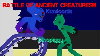 Battle of the ANCIENT Creatures! (Dinopiggy Vs Kraxicorde) Piggy Animation