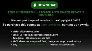 Eddie Cumberbatch - Creator Accelerator Update 2 Download