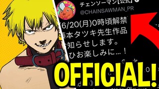 BIG CHAINSAW MAN MANGA PART 2 ANNOUNCEMENT TOMMOROW?! | Official CSM Twitter