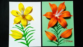 Cách làm hoa giấy 3D vô cùng độc đáo / THIỆP HOA 3D HANDMADE