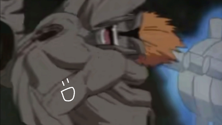 Jugo’s smile while getting punched ✋