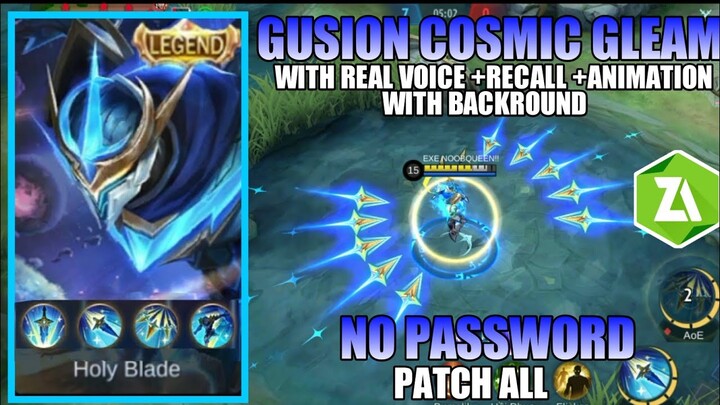 Gusion Legend Cosmic Gleam With Voice +Backround +Recall | Mobile Legends Bang Bang | Noobqueen Ph