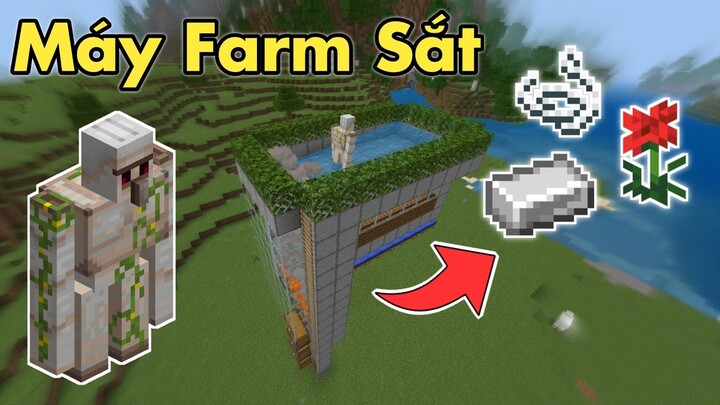 Hướng Dẫn Cách Làm Máy Farm Sắt (Iron Golem) Trong Minecraft PE 1.19 | Iron Farm Minecraft Bedrock