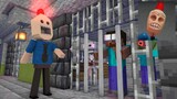 Monster School : ESCAPE FROM SIREN COP CHALLENGE ( SCARY OBBY) - Minecraft Animation