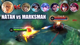 NATAN VS ALL MARKSMAN 1 VS 1  TEST #1 | MOBILE LEGENDS