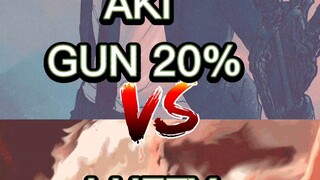 1v1 battle aki vs luffy