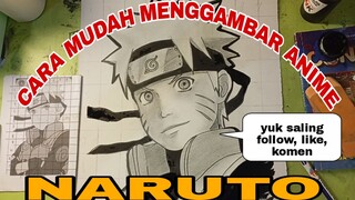 cara mudah menggambar anime Naruto