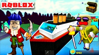 BAJAK LAUT REVIEW KAPAL TITANIC DAN BERLAYAR KE SAMUDRA HINDIA - ROBLOX BUILD A BOAT FOR TREASURE