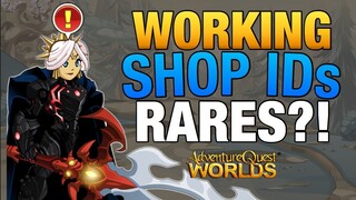 WORKING RARE RARITY, EVENT RARITY AND SEASONAL RARE SHOP IDs | PART 2 | AQW HACKS 2019