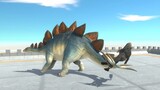 Remastered STEGOSAURUS Stab Units on Tower with Spikes - Animal Revolt Battle Simulator