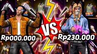 REVIEW AKUN FREEFIRE Rp.000.000 VS Rp.230.000 PUNYA SUBSCRIBER GILA!!