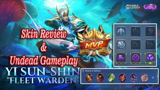 New Epic Skin | Yi Sun-shin "Fleet Warden" | Mobile Legends | Undead Gameplay