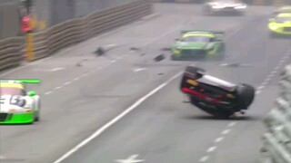 2016 FIA GT world cup airborne crash