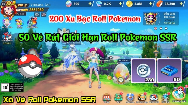 Mega Đại Chiến - Code Mới Xả 200 Xu Bạc & 50 Vé Rút Giới Hạn Roll Pokemon SSR - Code Mega Đại Chiến