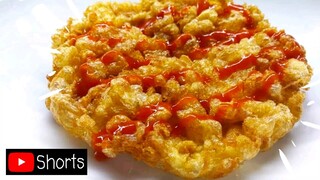 #Shorts How to make a Thai Crispy Omelette  #ไข่เจียวกรอบไม่อมน้ำมัน